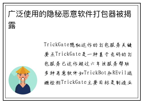 广泛使用的隐秘恶意软件打包器被揭露